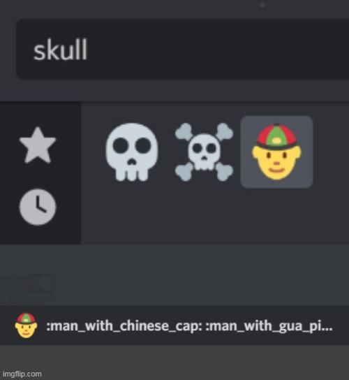 I mean--he DOES have a skull in there, but-- | image tagged in discord,emoji,fail,bug | made w/ Imgflip meme maker