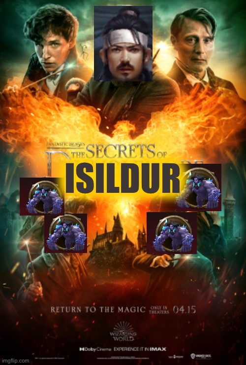 YMIR | ISILDUR | image tagged in fantastic beasts and where to find them | made w/ Imgflip meme maker