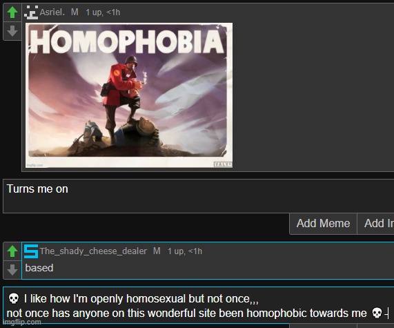 Context: I removed the "no homophobia/transphobia" rule | made w/ Imgflip meme maker