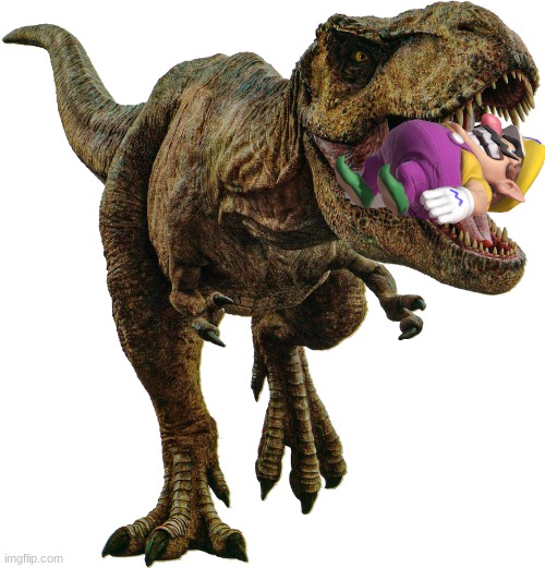 Wario gets eaten by Rexy.mp3 | image tagged in wario dies,wario,jurassic park,jurassic world,dinosaur,t rex | made w/ Imgflip meme maker
