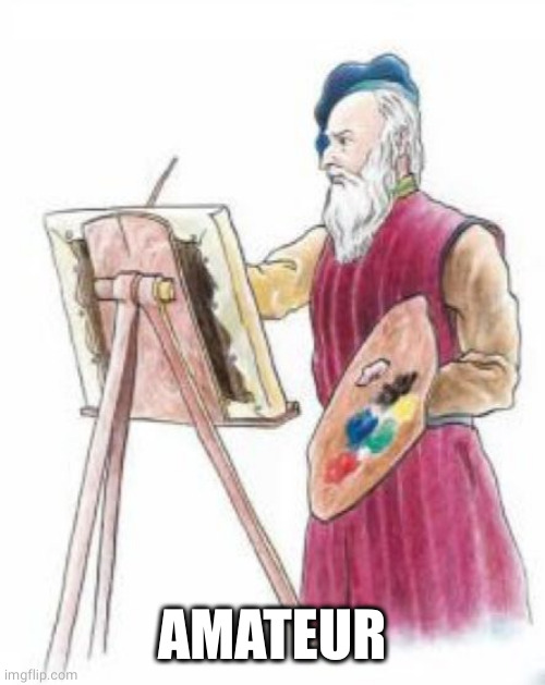 Painter guy | AMATEUR | image tagged in painter guy | made w/ Imgflip meme maker