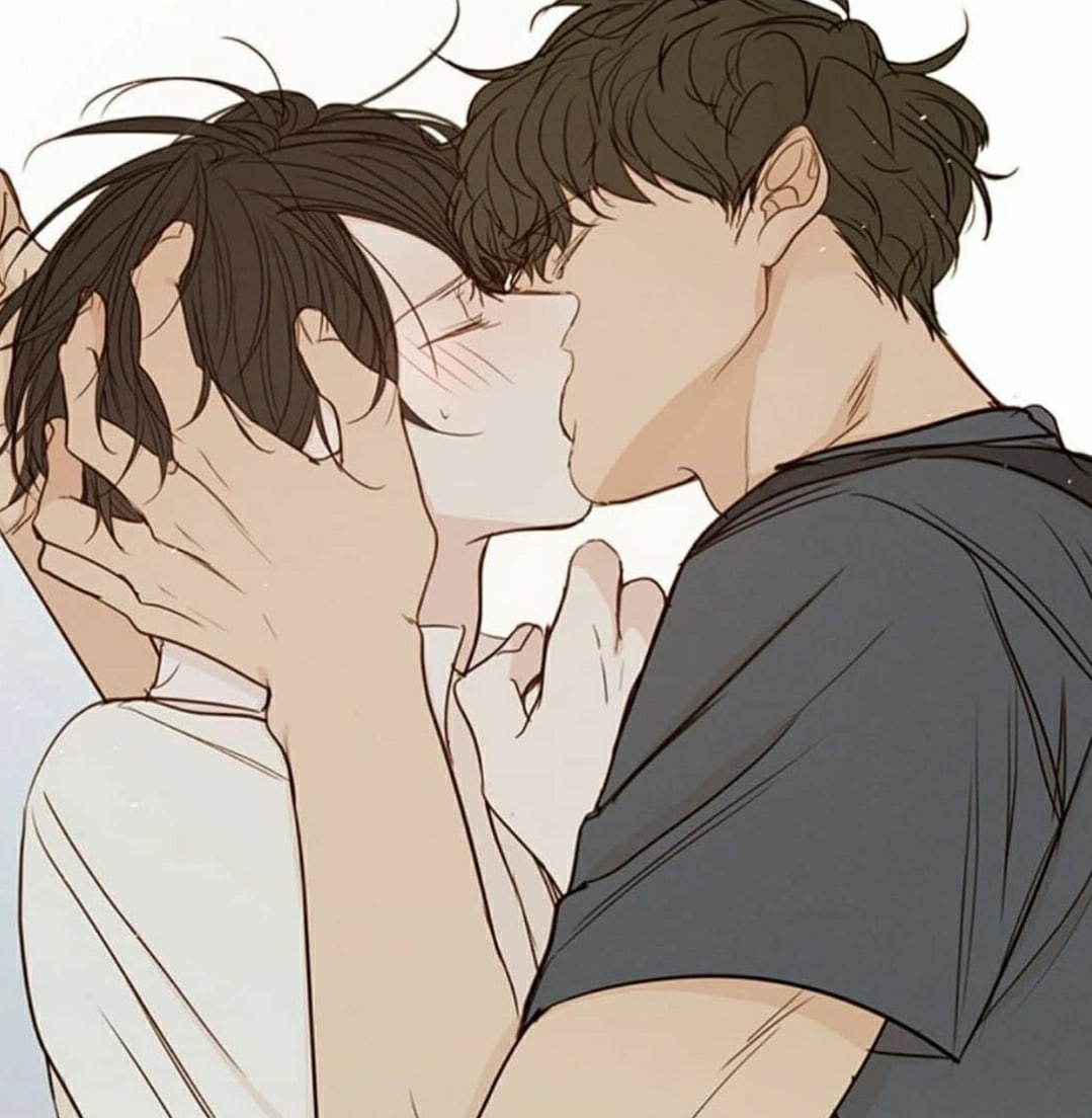 gay kiss anime Blank Template - Imgflip