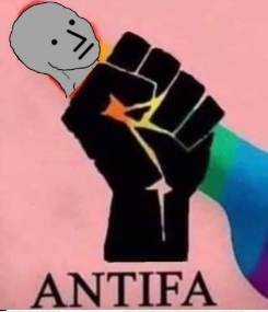 Antifa phallic symbol logo Blank Meme Template