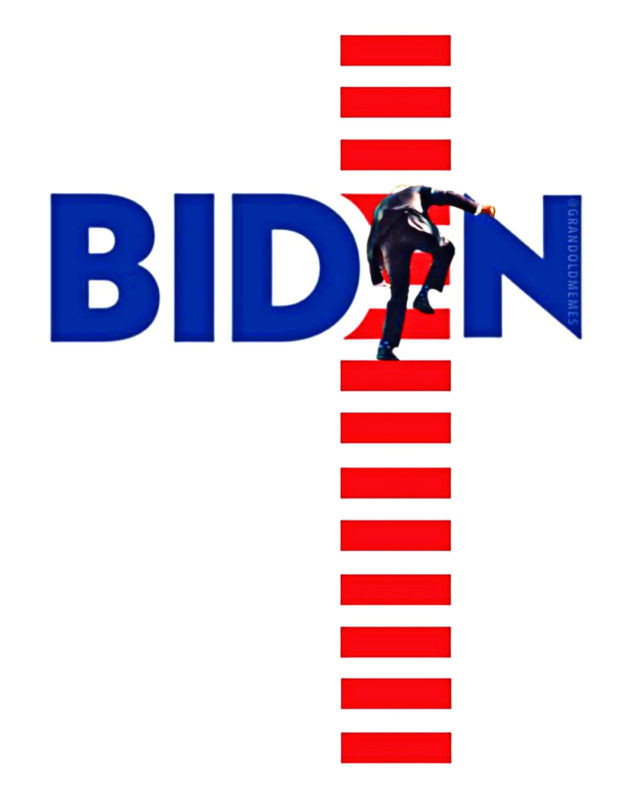 Biden stairs logo Blank Meme Template