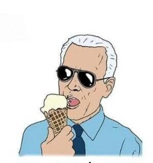 High Quality Ice Cream Joe Biden Wojak Blank Meme Template