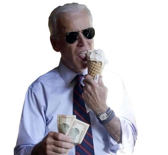 Joe Biden Ice Cream man Blank Meme Template