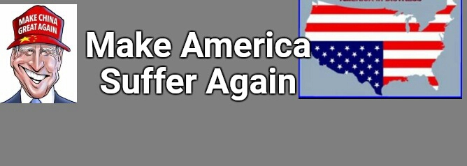 Make America Suffer Again Joe Biden header Blank Meme Template