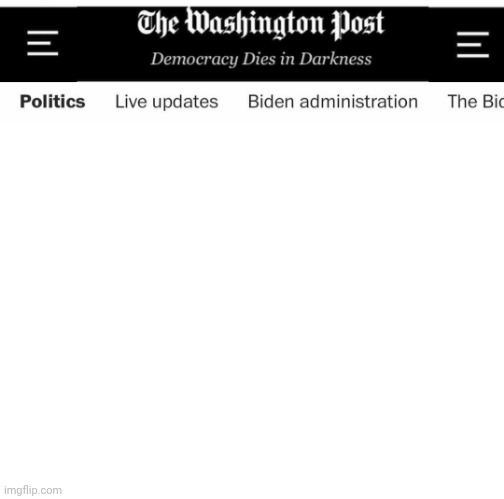 WaPo template Washinton Post front page Blank Meme Template