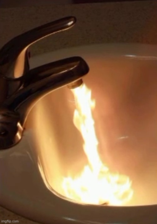 Flaming sink lmao | made w/ Imgflip meme maker