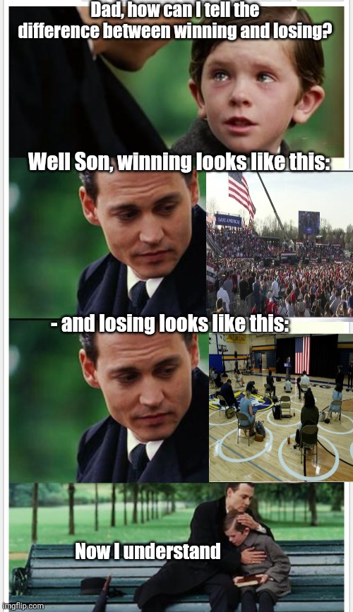 Winners & Losers | Dad, how can I tell the difference between winning and losing? Well Son, winning looks like this:; - and losing looks like this:; Now I understand | image tagged in government corruption,democrats,stolen,election 2020,libtards,suck | made w/ Imgflip meme maker