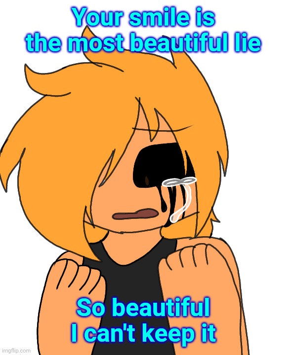 Your smile is the most beautiful lie; So beautiful I can't keep it | made w/ Imgflip meme maker