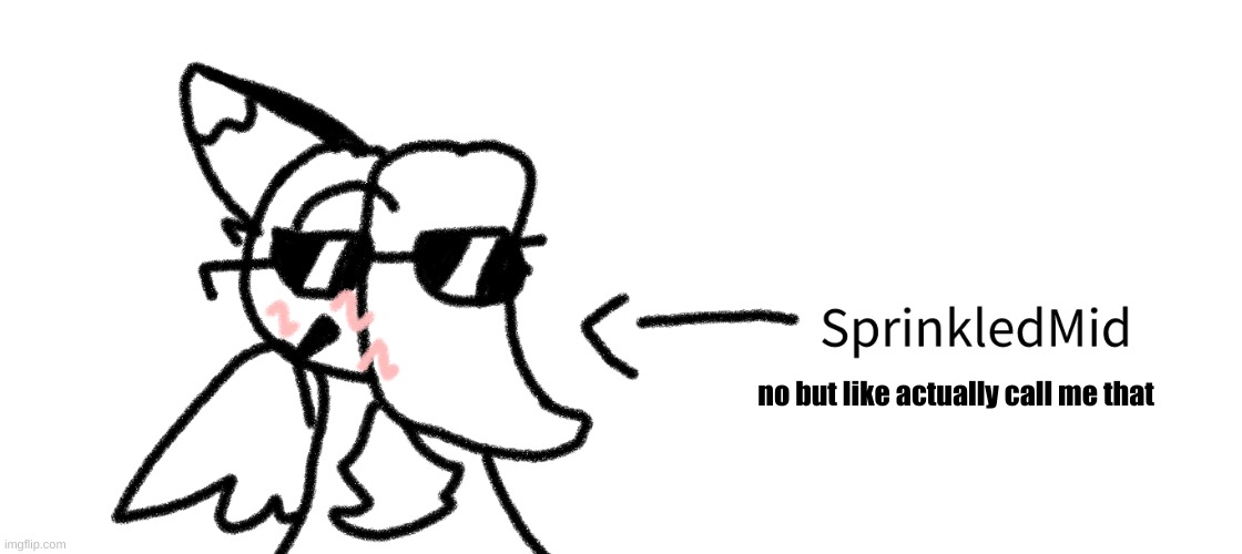 Call me SprinkledMid from now on :D | no but like actually call me that | image tagged in e | made w/ Imgflip meme maker