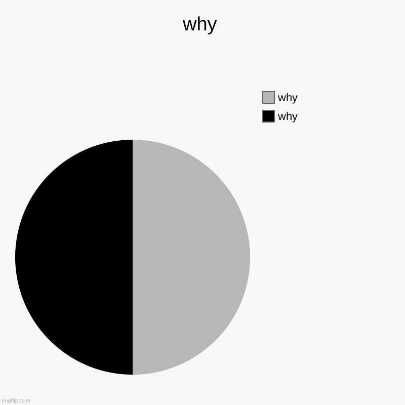 why | why | why, why | image tagged in charts,pie charts | made w/ Imgflip chart maker