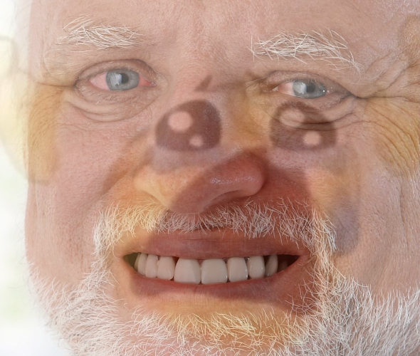 Hide The Pain Harold With Crying Emoji Blank Meme Template