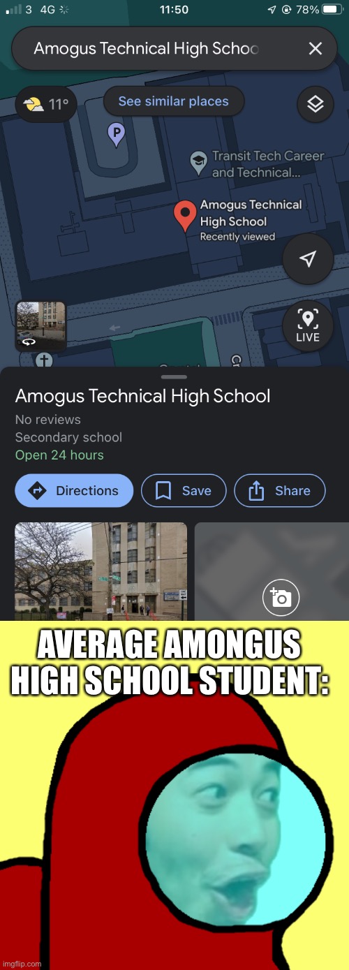 Sus | AVERAGE AMONGUS HIGH SCHOOL STUDENT: | image tagged in amogus pog,sus,among us | made w/ Imgflip meme maker