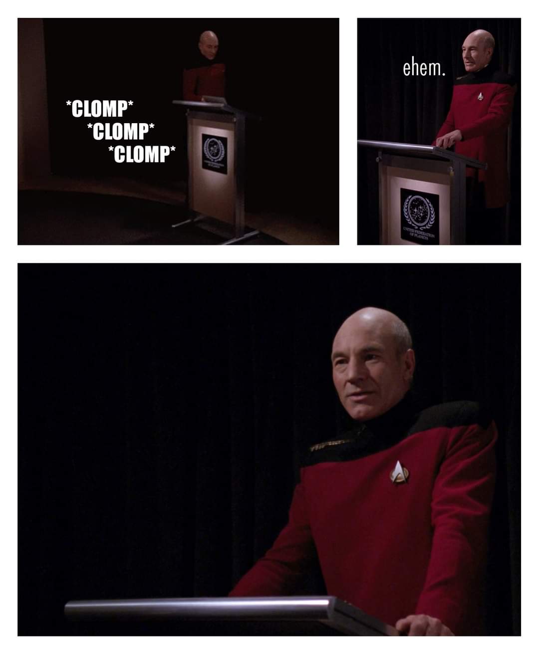 High Quality Picard Speech Blank Meme Template