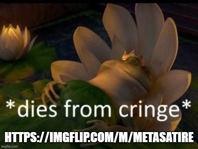 *dies of cringe* | HTTPS://IMGFLIP.COM/M/METASATIRE | image tagged in dies of cringe | made w/ Imgflip meme maker