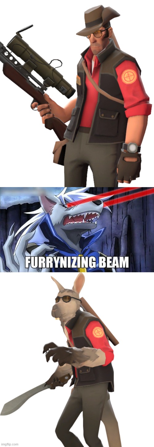 Snipin's a good job, Mate! | image tagged in furrynizing beam,furry,memes,team fortress 2,tf2,sniper | made w/ Imgflip meme maker