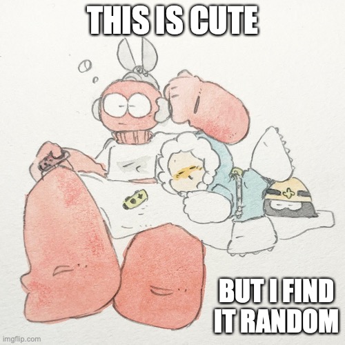 Cut Man and Ice Man | THIS IS CUTE; BUT I FIND IT RANDOM | image tagged in megaman,memes | made w/ Imgflip meme maker