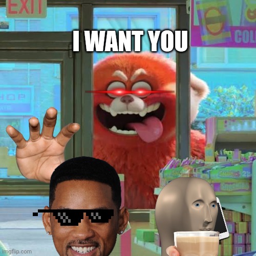 mei want will smith | I WANT YOU | image tagged in memes,turning red,will smith | made w/ Imgflip meme maker