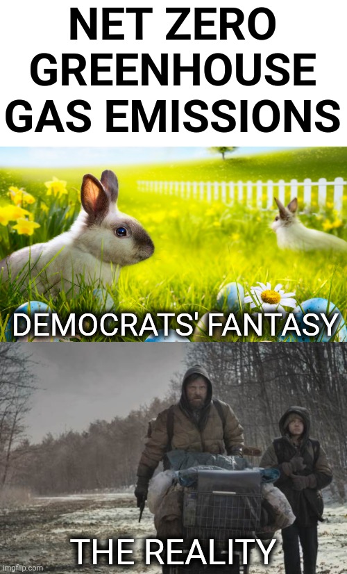 NET ZERO
GREENHOUSE
GAS EMISSIONS; DEMOCRATS' FANTASY; THE REALITY | image tagged in memes,net zero,climate change,global warming,democrats,fantasy | made w/ Imgflip meme maker