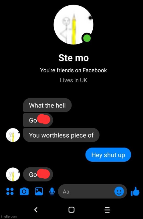 Thecreepyweb chat. Everyone thinks it's ED impersonating as Ste Mo. He's good at impersonating just like me | made w/ Imgflip meme maker