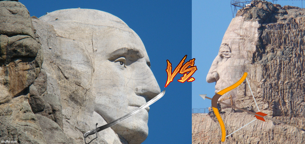 the epic battle | image tagged in mt rushmore,death battle,fight | made w/ Imgflip meme maker