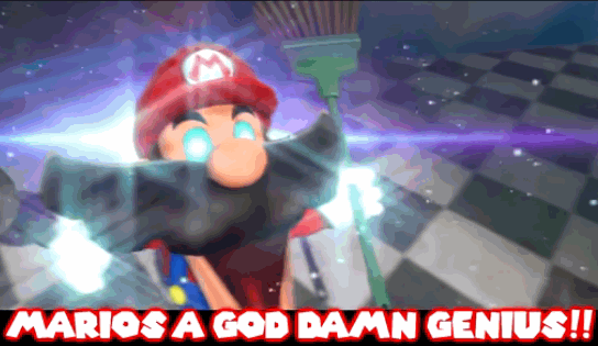 High Quality Mario's a God Damn Genius! Blank Meme Template