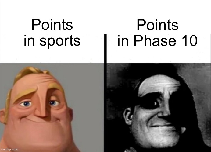 Score | Points in sports; Points in Phase 10 | image tagged in teacher's copy,sports | made w/ Imgflip meme maker