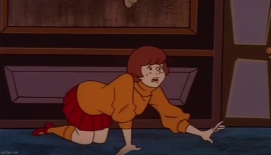 Velma lost glasses | image tagged in velma lost glasses | made w/ Imgflip meme maker