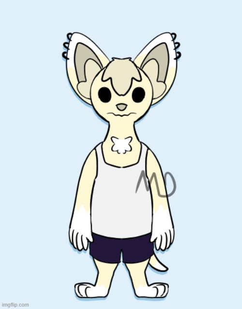 Bingo the fennec fox (my art and character) | image tagged in furry,fox,art,drawings | made w/ Imgflip meme maker