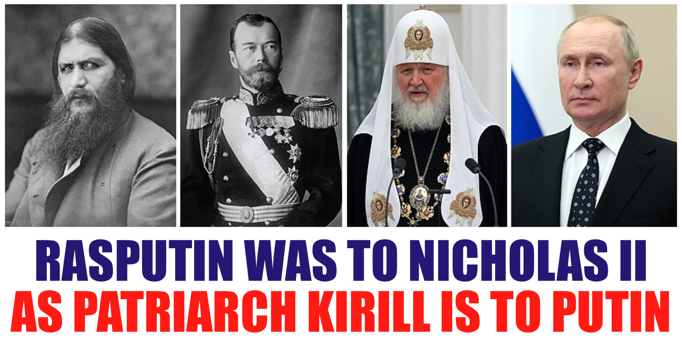 High Quality Rasputin Was To Nicholas II As Patriarch Kirill Is To Putin Blank Meme Template