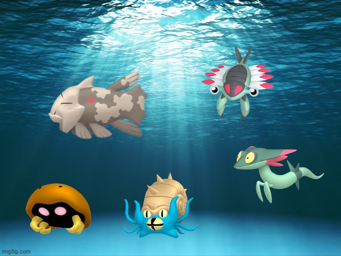 History of Pokemon: Day 1: Cambrian Period, 542 Million Years Ago | image tagged in memes,blank white template,ocean,pokemon,history,why are you reading this | made w/ Imgflip meme maker