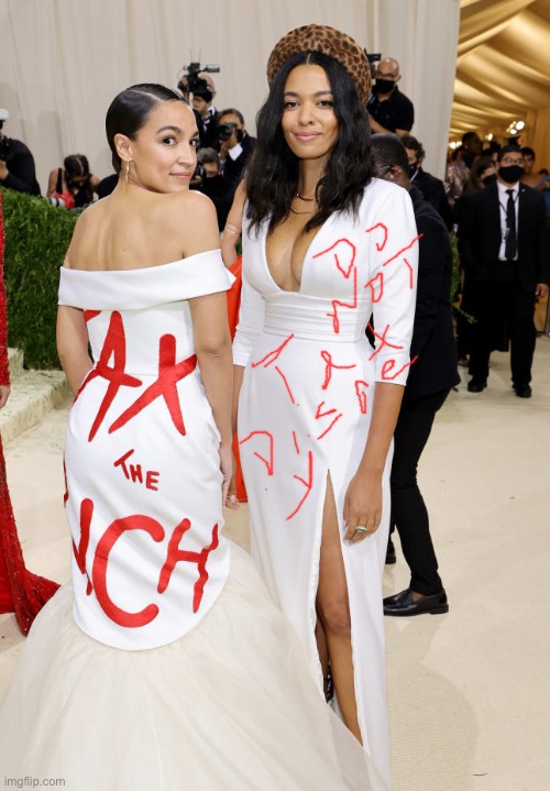 Do not Tax Disne-y….. | image tagged in alexandria ocasio-cortez aoc met gala | made w/ Imgflip meme maker