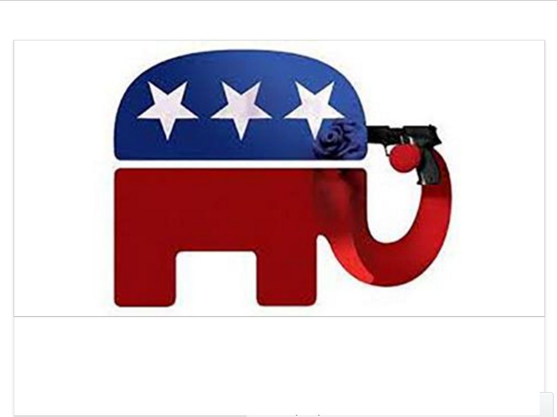 High Quality GOP Republican Elephant Shoots Itself Blank Meme Template