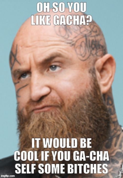 viking guy or smth says his opinions about gacha | image tagged in viking guy or smth says his opinions about gacha | made w/ Imgflip meme maker