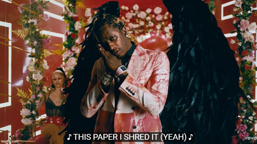 They did Young Thug dirty his verse don't make no got damn sense I'm sobbing- | made w/ Imgflip meme maker