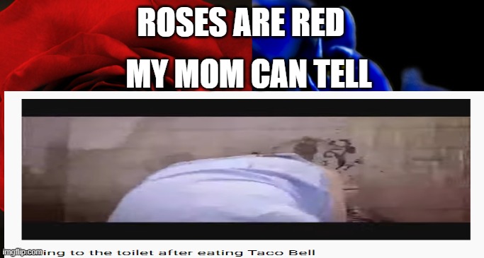 HAH.png | ROSES ARE RED; MY MOM CAN TELL | image tagged in poop | made w/ Imgflip meme maker