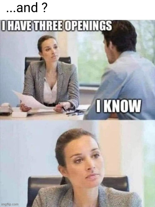 Job Interview | image tagged in three doors | made w/ Imgflip meme maker