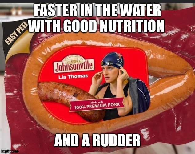 Sport nutrition | FASTER IN THE WATER WITH GOOD NUTRITION; AND A RUDDER | image tagged in women in sports,funny,swim,yu | made w/ Imgflip meme maker