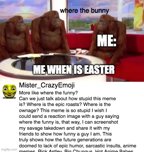 Another crazy comment! | image tagged in where banana,memes,funny | made w/ Imgflip meme maker