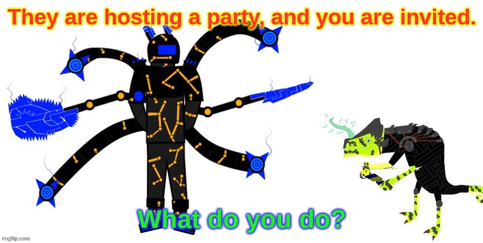 Another BOTW roleplay. Your character should be from the LoZ universe. |  They are hosting a party, and you are invited. What do you do? | image tagged in the legend of zelda breath of the wild,party,roleplaying | made w/ Imgflip meme maker