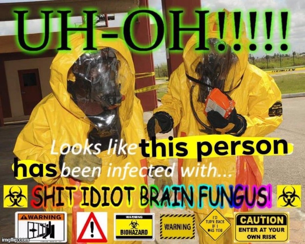 Shit idiot brain fungus | image tagged in shit idiot brain fungus | made w/ Imgflip meme maker