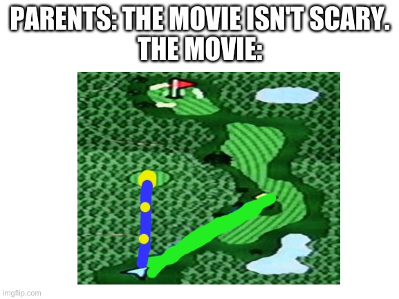 PARENTS: THE MOVIE ISN'T SCARY.
THE MOVIE: | image tagged in memes | made w/ Imgflip meme maker