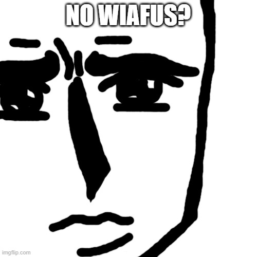Blank Transparent Square Meme | NO WIAFUS? | image tagged in memes,blank transparent square | made w/ Imgflip meme maker