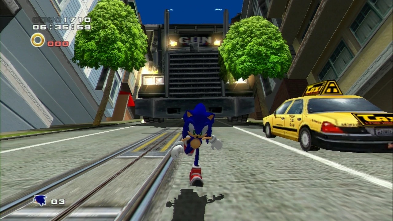 High Quality Sonic running from truck Blank Meme Template
