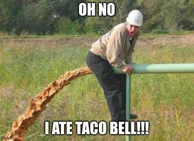 Taco Bell got that FIRE! | OH NO; I ATE TACO BELL!!! | image tagged in taco bell got that fire | made w/ Imgflip meme maker