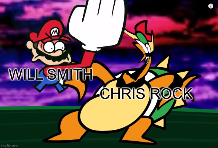 Something about Super Mario 64 SLAP |  CHRIS ROCK; WILL SMITH | image tagged in something about super mario 64 slap | made w/ Imgflip meme maker