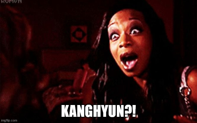 Beyoncé ?! Tiffany Pollard | KANGHYUN?! | image tagged in beyonc tiffany pollard,onewe | made w/ Imgflip meme maker