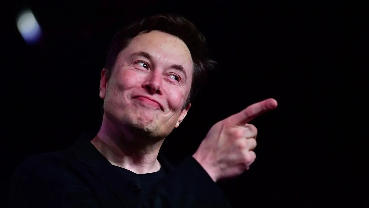 Musk Pointing Blank Meme Template